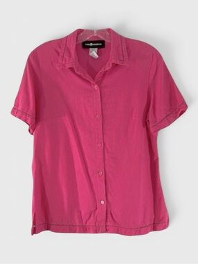 801 10/$50🏄🏻‍♀️ SAG HARBOR Linen Short Sleeve Button Up Shirt